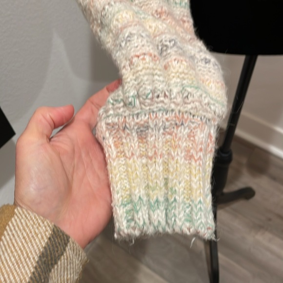 Free People Popsicle Marled Pullover Sweater Turtleneck Multi Color - Picture 3 of 5